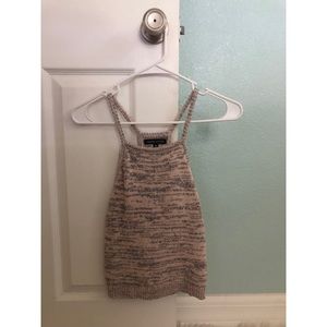 Cropped sweater tank top
